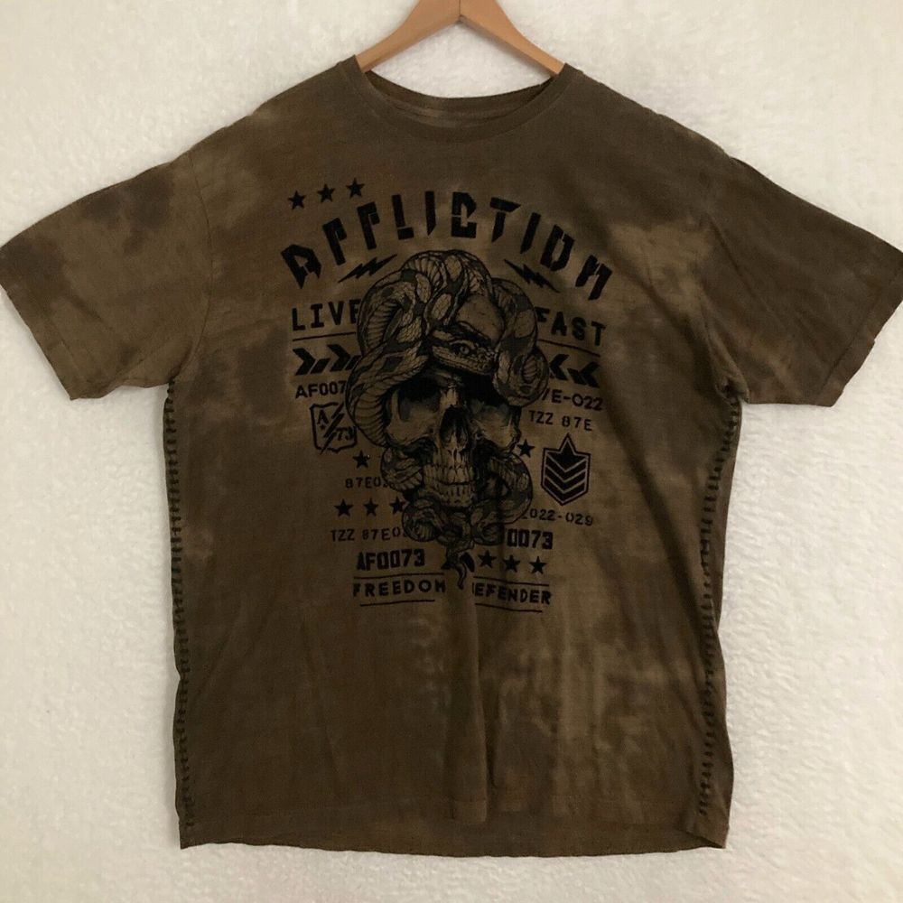 Affliction Brown Graphic Tee - Short Sleeve